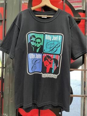 2001 Billy Joel Elton John Piano Rock band tee all sport